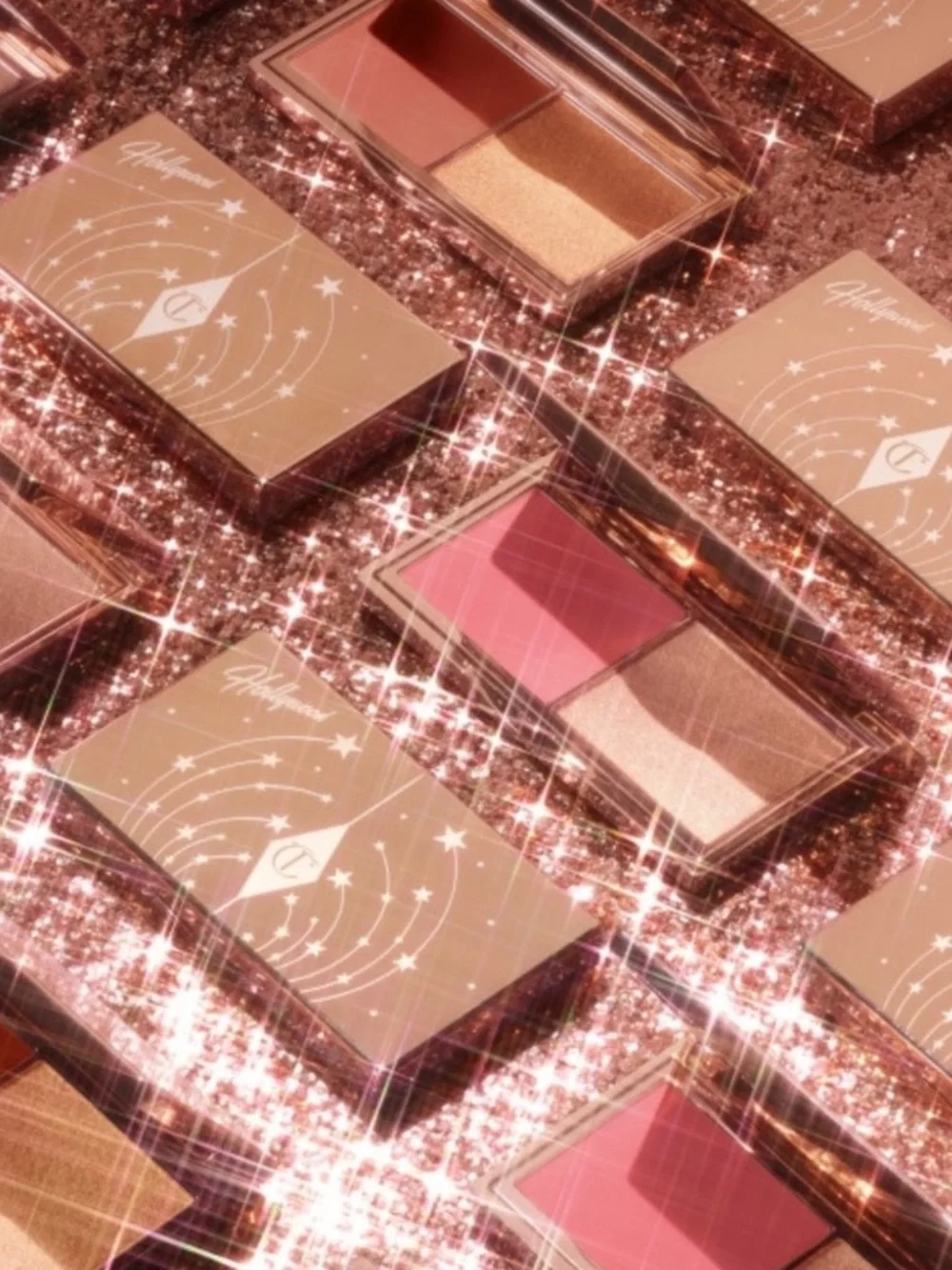CHARLOTTE TILBURY MINI HOLLYWOOD BLUSH & GLOW PALETTE;—FAIR-MEDIUM